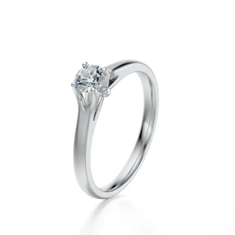 Pierścionek z białego złota z diamentem AJPZ_131